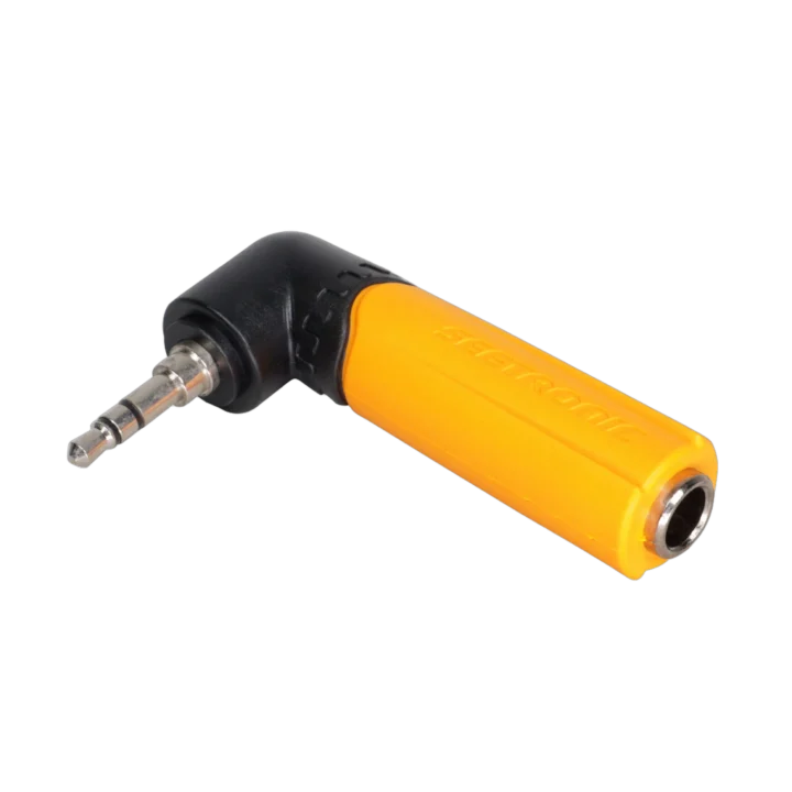 ProX Seetronic 3.5mm male to 1/4 inch female right-angle stereo adapter connector