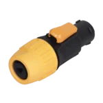ProX Seetronic IP65 waterproof power-in connector plug with UL certification, detailed contact view