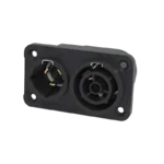 ProX Seetronic IP65 waterproof power in/out combo connector socket with UL certification front view
