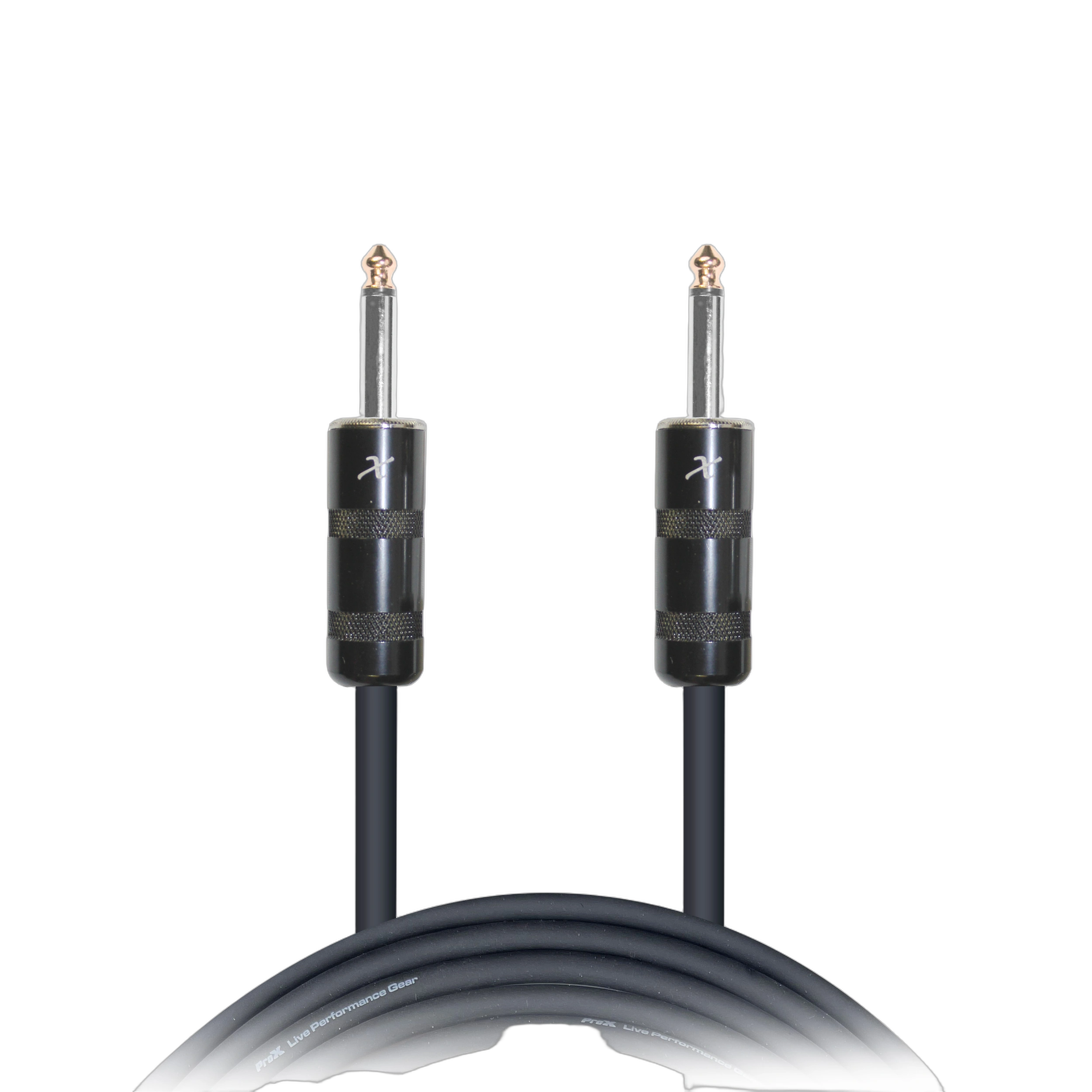 ProX 50 ft. Speaker Cable 1/4 TS-M Connectors ProX 50 foot speaker cable with 1/4 inch TS-M connectors, 12AWG gauge, coiled display