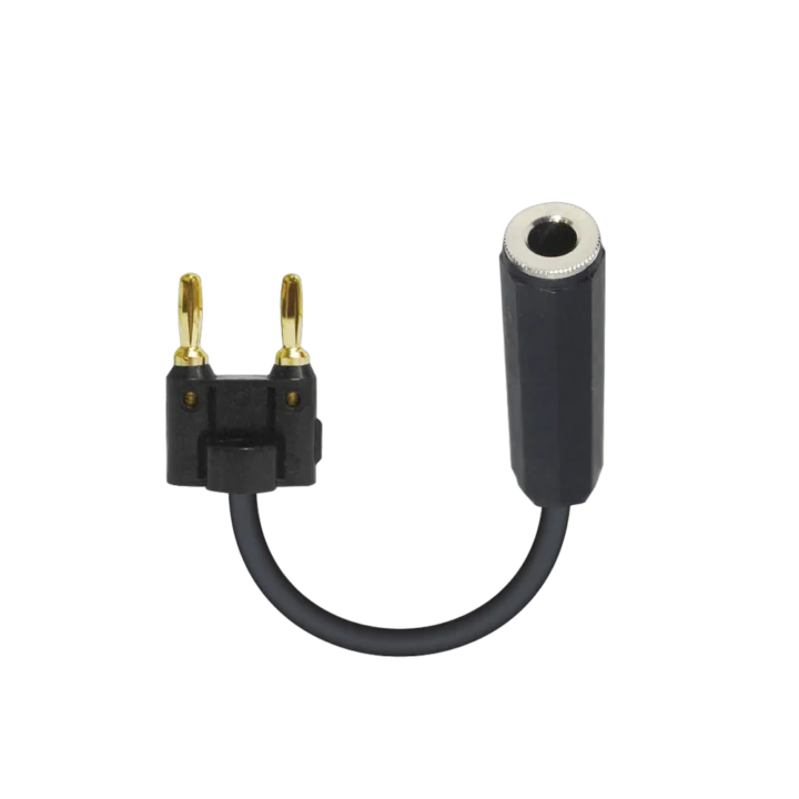 ProX 6 inch speaker cable adapter with banana plug connector and 1/4 inch female jack