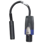 ProX speaker cable adapter connector detail showing SpeakON and 1/4 inch female jack terminals