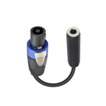 ProX 6 inch speaker cable adapter with SpeakON connector and 1/4 inch female jack