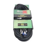 ProX 50 foot speaker cable with SpeakON and 1/4 inch TS connector ends, 12AWG professional grade