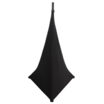 ProX black speaker stand cover scrim with three-sided design and carrying bag included