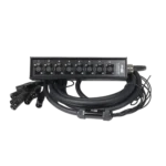 ProX 20 foot XLR stage box snake with 8 XLR connectors and detailed cable management