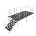 ProX 8 foot by 16 foot adjustable stage platform package with four connected platforms