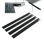 ProX stage skirt hook profile bar with integrated hook-and-loop strip, sliding mount design, front view