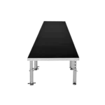 ProX StageOne 24 ft x 4 ft portable stage deck with adjustable legs side profile