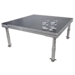 ProX StageOne 4 by 4 foot portable stage deck with adjustable 16 to 22 inch legs