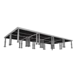 ProX StageOne 8 foot by 16 foot modular stage deck system with adjustable leg supports