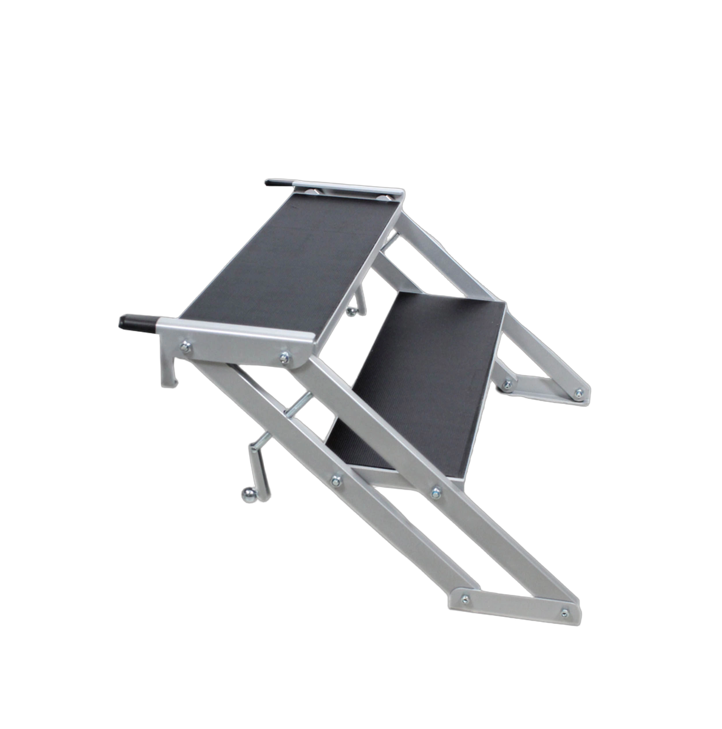 ProX StageQ 2 Step Heavy Duty Foldable Stage Platform Front View ProX StageQ 2 adjustable stage step platform with heavy duty construction and foldable design