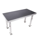 ProX StageQ 2 ft x 4 ft portable stage deck with four adjustable 28-48 inch legs, front view