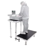 ProX StageQ 2 ft x 4 ft stage deck with adjustable 28-48 inch legs in professional performance setup