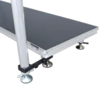 ProX StageQ 2 ft x 6 ft stage deck with adjustable legs in live performance venue application