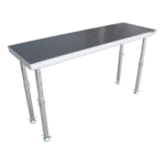 ProX StageQ 2 ft x 6 ft stage deck platform with four adjustable 28-48 inch legs front view