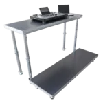 ProX StageQ 2 ft x 6 ft stage deck rear panel showing adjustable leg attachment points and structural support
