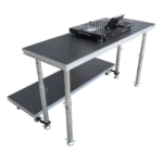 ProX StageQ 2 ft x 6 ft stage deck with adjustable legs shown from side profile
