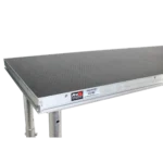 ProX StageQ 2 ft by 8 ft stage deck dimensional diagram with adjustable leg specifications