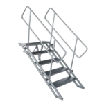 ProX StageQ heavy duty foldable 5 step stair unit with metal frame construction front view