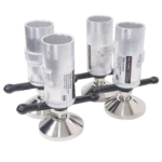 ProX StageQ leg for XSQ staging system, 8 inch height with 2 inch tubing, side profile view