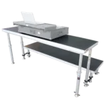 ProX StageQ 2 ft by 8 ft stage deck with four adjustable 28 to 48 inch legs extended