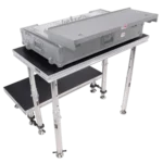 ProX StageQ 2 ft x 4 ft stage deck dimensional diagram with adjustable leg specifications