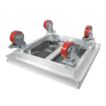 ProX StageQ stage legs with rubber casters in professional event staging application setup
