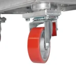 ProX StageQ stage legs featuring heavy-duty locking casters and rubber steel wheels for secure staging