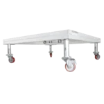 ProX StageQ 16-inch stage legs with 5-inch locking rubber steel casters, set of four units