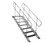 ProX StageQ heavy duty foldable 48-inch 7-step staircase unit with black finish and safety rails