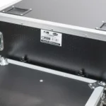 ProX table mounting latch system replacement for flight case lid, close-up detail view