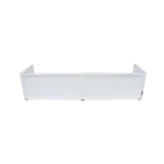 ProX white frame foldable tabletop DJ facade front board with black and white scrims in application setup