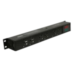 ProX TARA power distribution center with LED voltage and current display panel showing 20A capacity