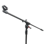 ProX professional tripod microphone stand with extendable boom arm and mic clip attachment