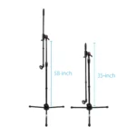 ProX tripod microphone stand boom arm adjustment mechanism and mic clip detail