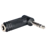 ProX 1/4 inch TRS female to male right-angle adapter connector front view