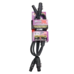 ProX True1 power signal combo jumper cable showing TR1 and DMX 3P connectors detail