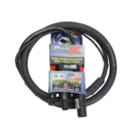 ProX True1 power signal combo jumper cable showing TR1 and DMX 3P connectors detail