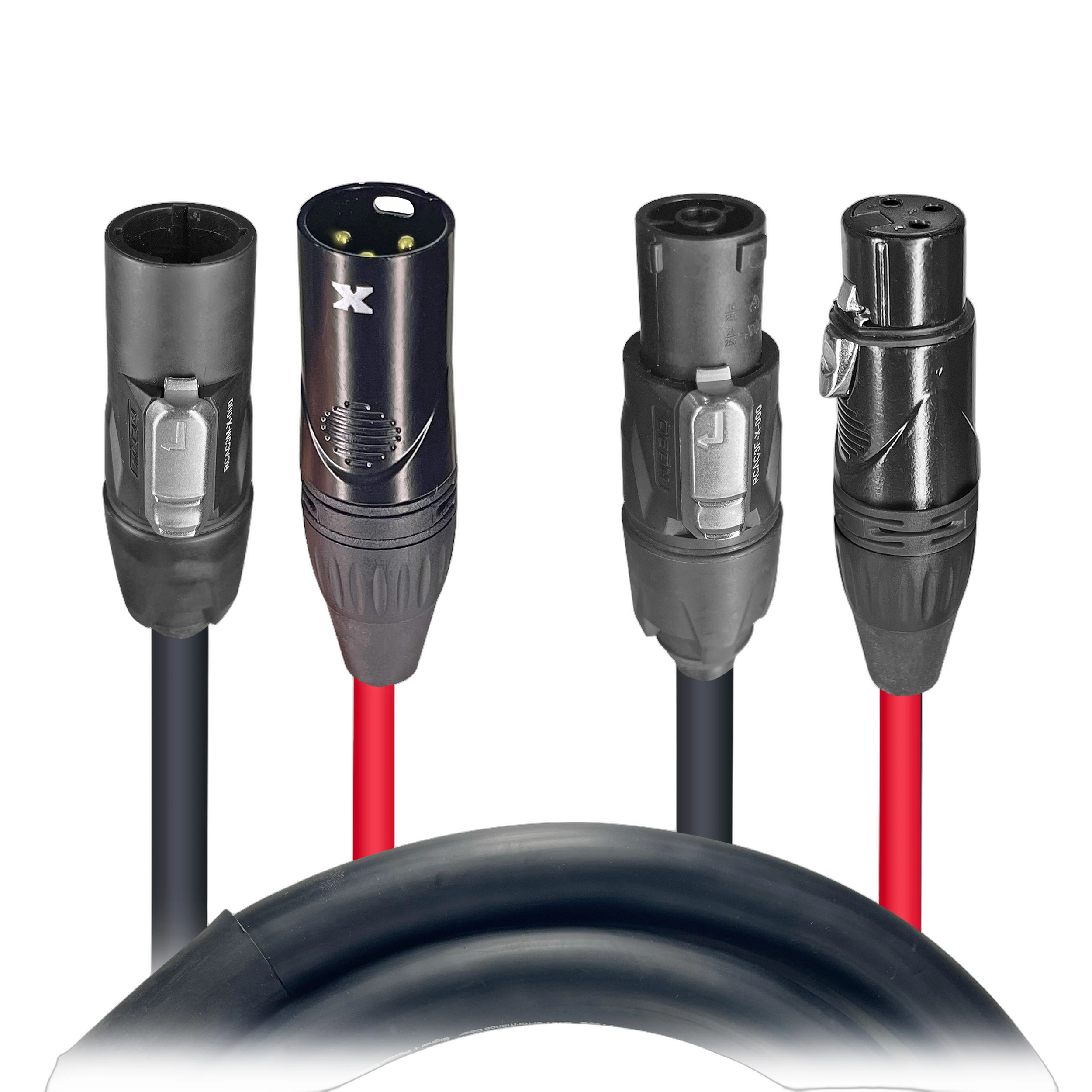 ProX 10ft True1 Power Signal Combo Jumper Cable ProX 10 foot True1 power signal combo jumper cable with TR1 and DMX 3P connectors