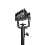 ProX universal adapter lighting mount installed on 1 3/8 inch pole in professional venue setup