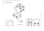 ProX universal ATA flight case dimensional specifications diagram for RCF SUB702AS subwoofer speaker