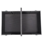 ProX universal ATA flight case with dual speaker capacity, showing protective foam interior and latch hardware detail