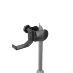 ProX universal clamping headphone hanger mounted on speaker stand pole with headphones secured