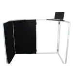 ProX universal corner shelves for DJ facades black finish dimensional specifications and measurements diagram