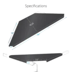 ProX universal corner shelves for DJ facades black finish dimensional specifications and measurements diagram
