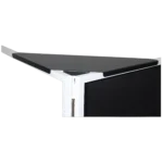 ProX universal corner shelves for DJ facades black finish mounting bracket detail