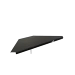 ProX universal corner shelves for DJ facades with black finish, front view