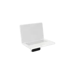 ProX universal corner shelves for DJ facades with black finish, side angle view showing shelf depth