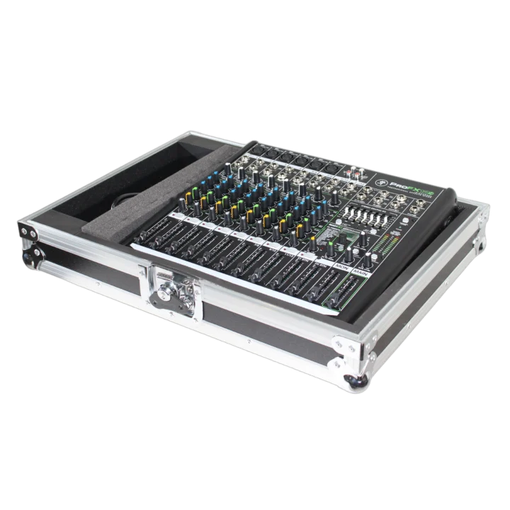 ProX universal flight style road case with diced foam designed for mixers up to 14 inch by 17 inch